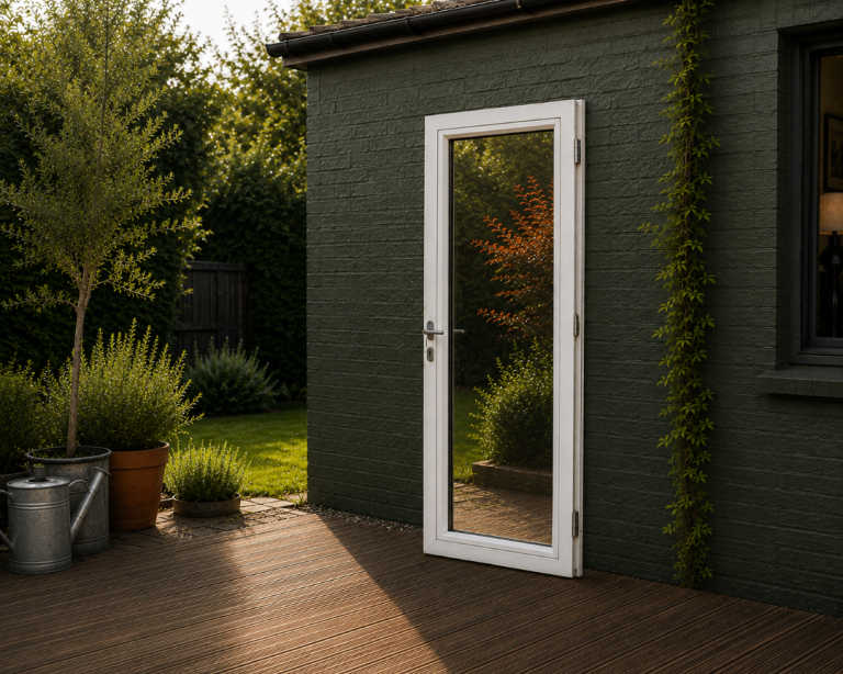 uPVC Door with Frame + Double-Glazed Opening Window | £240 ONO