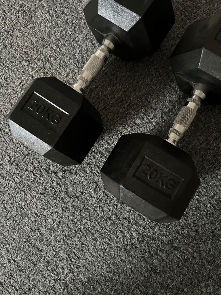 20kg hex dumbbells 