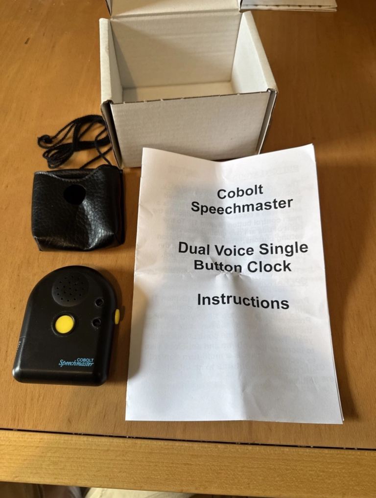 Cobolt Speechmaster Dual Voice Single Button Talking Clock - Dementia & Elderly