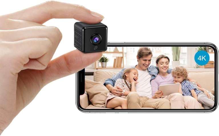 AOBOCAM Mini Spy Camera for Home 4K HD Indoor Battery Mini - Security camera