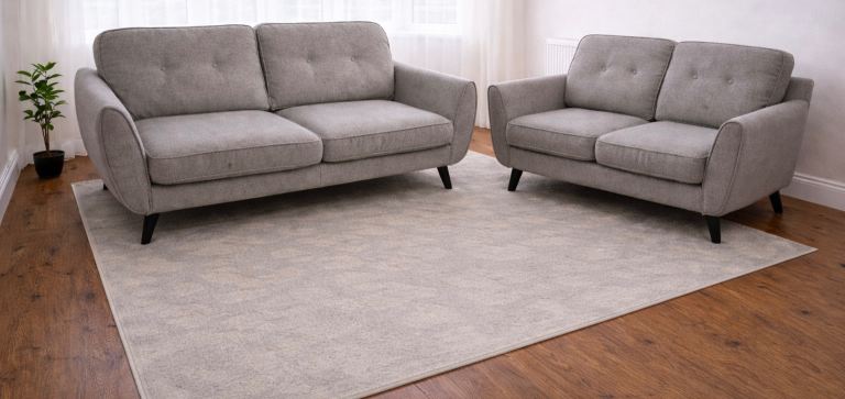 Grey 3 seater and 2 seater DFS French Connection sofa set DELIVERY AVAILABLE