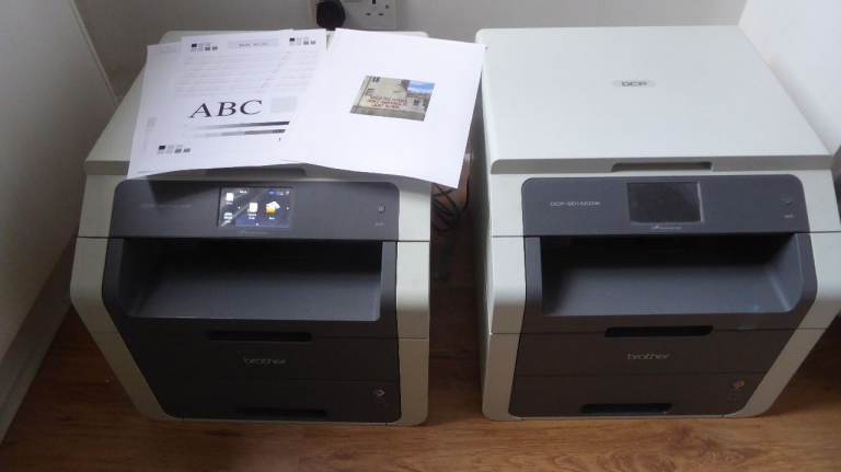 2x Colour Laser Printers /Scanners/Copier All-in-One - 1 excellent 1 for spares