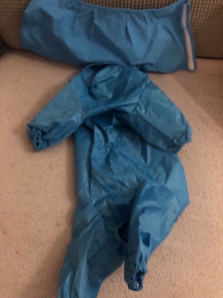 New dog rain coat with hood size small