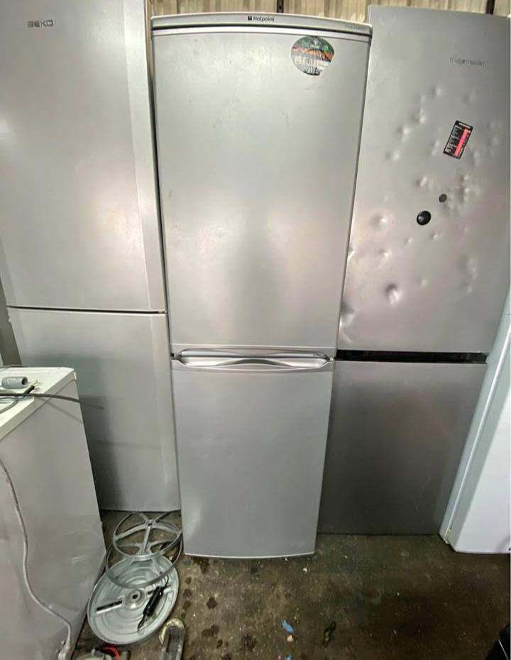 hotpoint grey tall fridge freezer available 