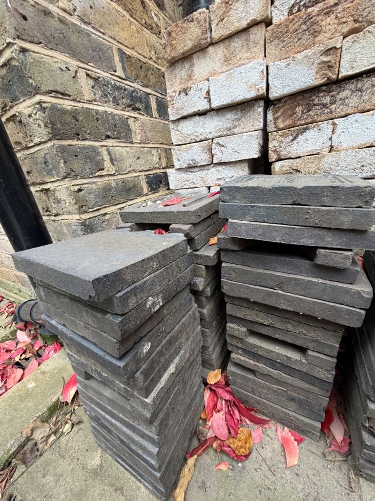 Reclaimed Victorian edging tiles 