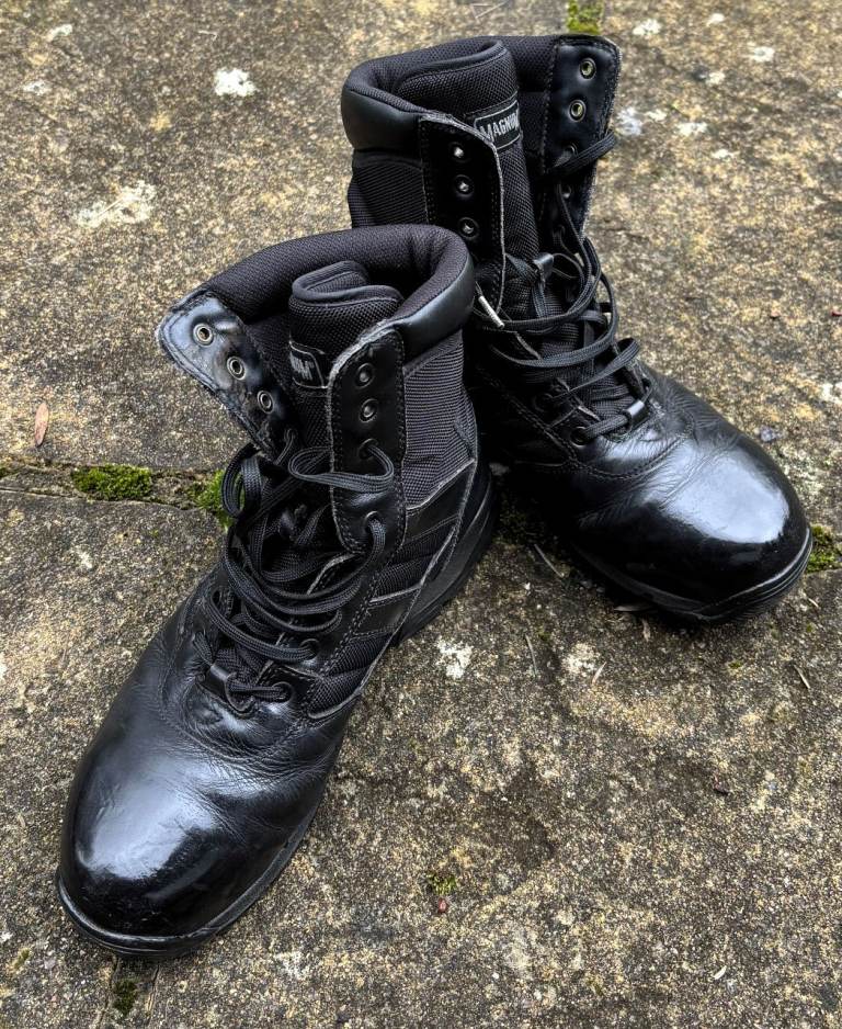 GREAT MAGNUM PANTHER CLASSIC LEATHER BOOTS SIZE 9 COMBAT POLICE SECURITY ARMY MILITARY AIRSOFT CADET