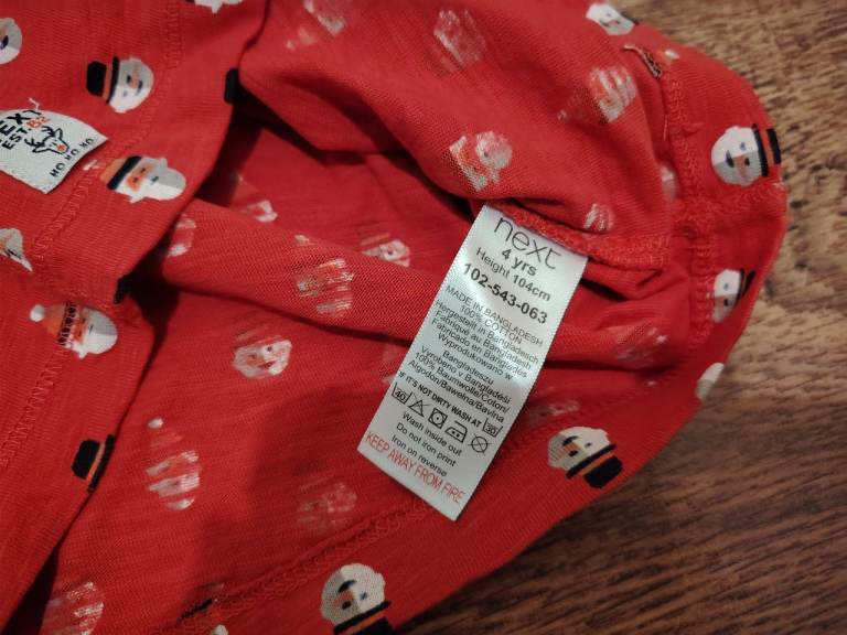 NEXT Christmas Santa Top T-Shirt 4 Years