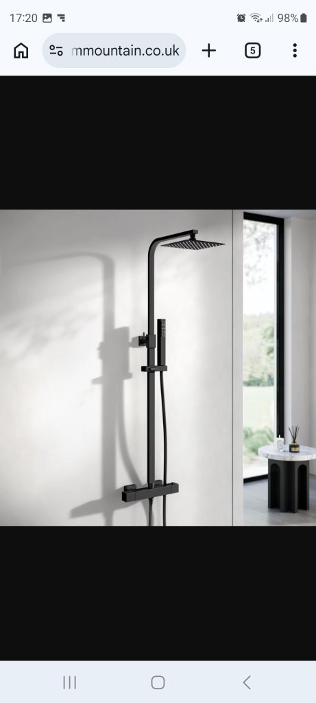 Brand new matt black mixer shower 