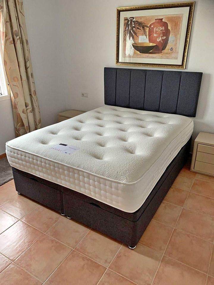 image for Brand New Divan double bed base + headboard & Comfy Quality == same Day Delivery 