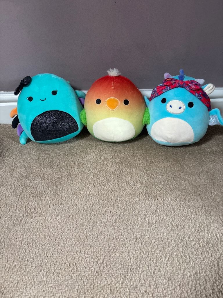 Squishmallows Plush Toys - Set of 3, As Good As New