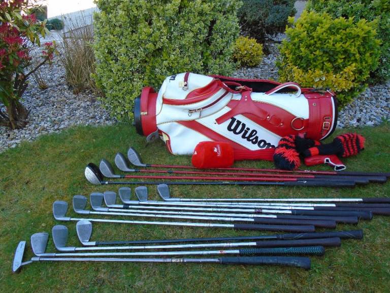 Wilson john Daley golf set in cart bag, 15 clubs