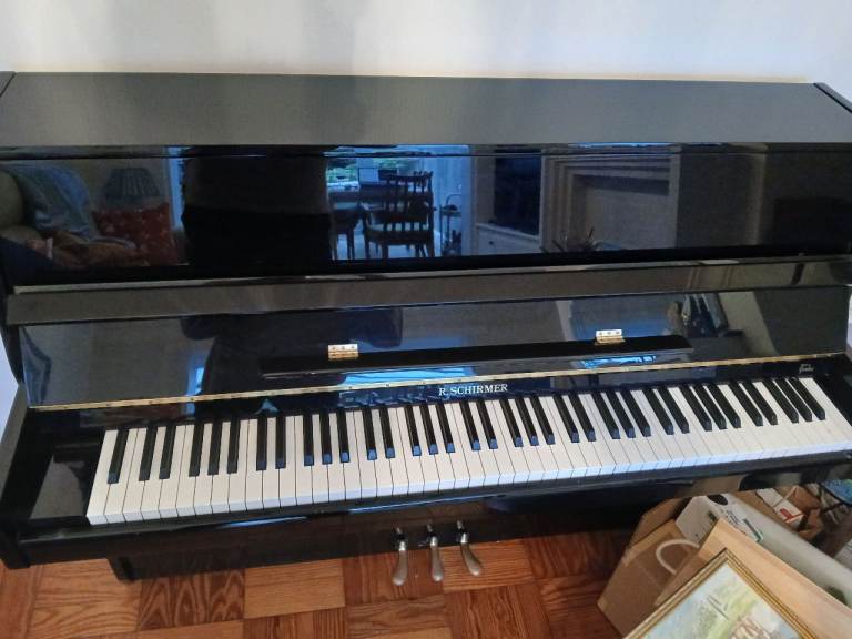 UPRIGHT SCHIRMER PIANO WITH PIANO STOOL