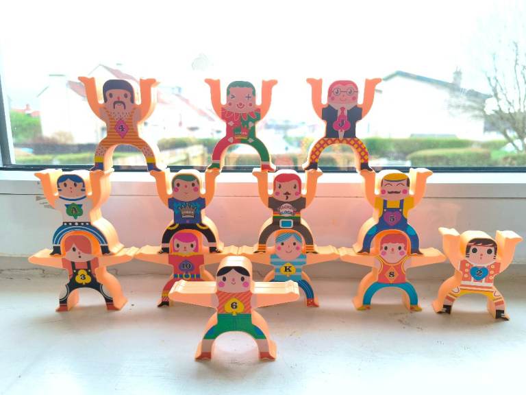 Stacking Figure Toys,  Circus Hercules Acrobatic Troupe Interlock Toy