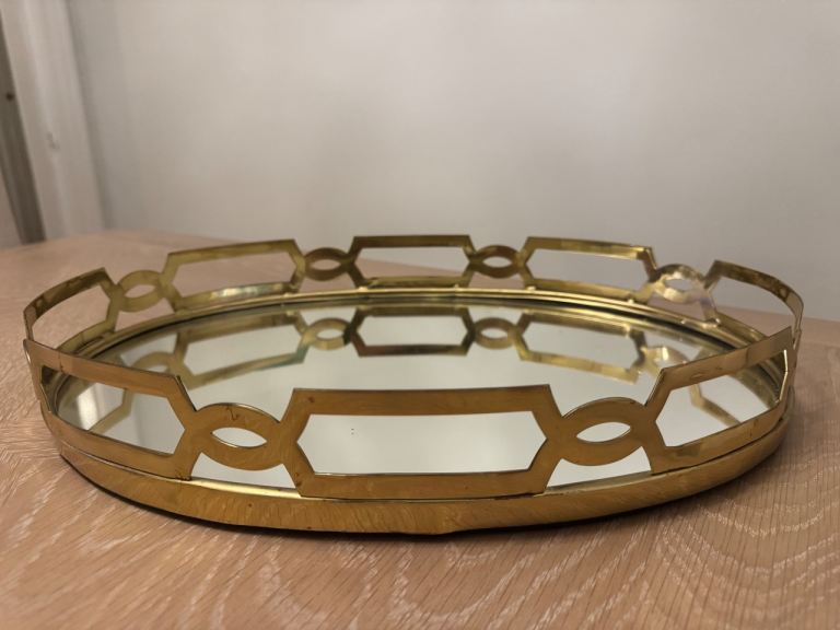 Laura Ashley Mirrored Tray Gold