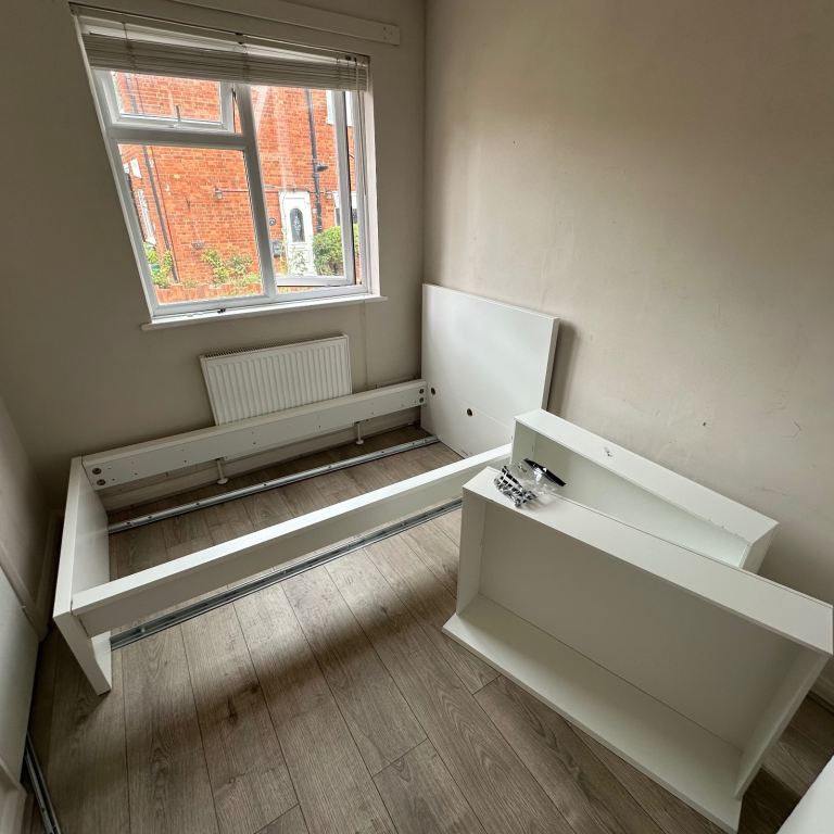 IKEA MALM Single Bed Frame with Storage Drawers – White, Good Condition