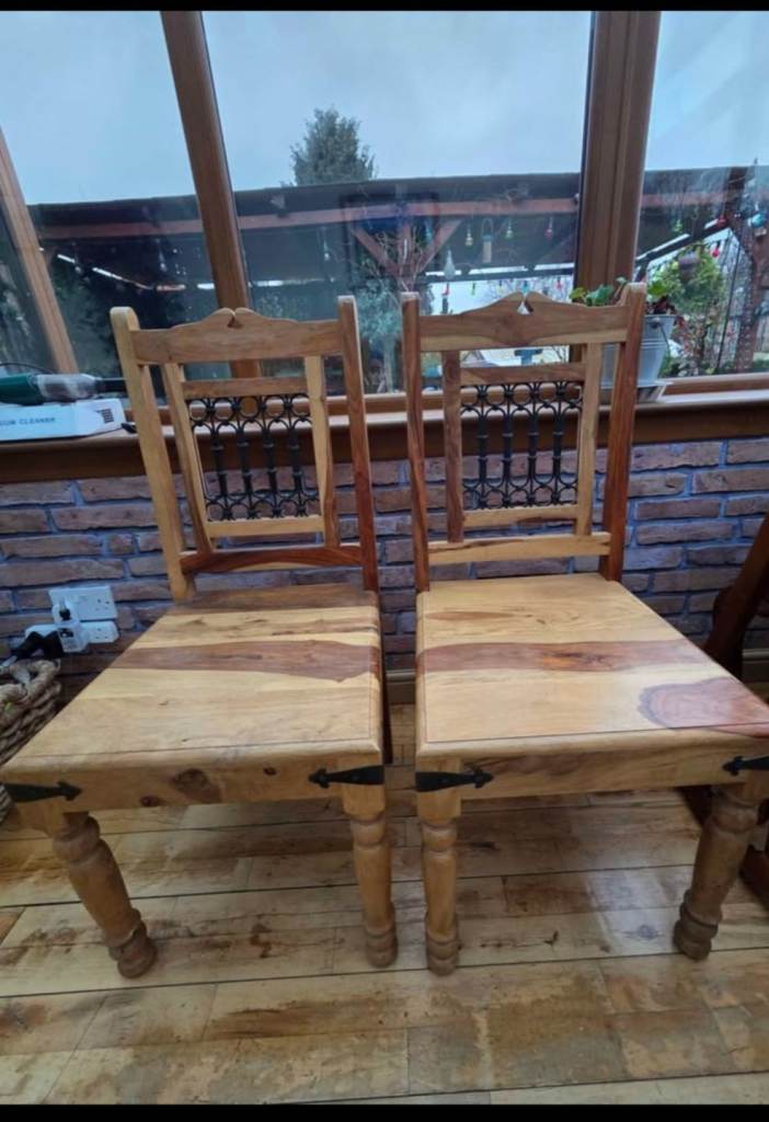 Sheesham dining chairs 
