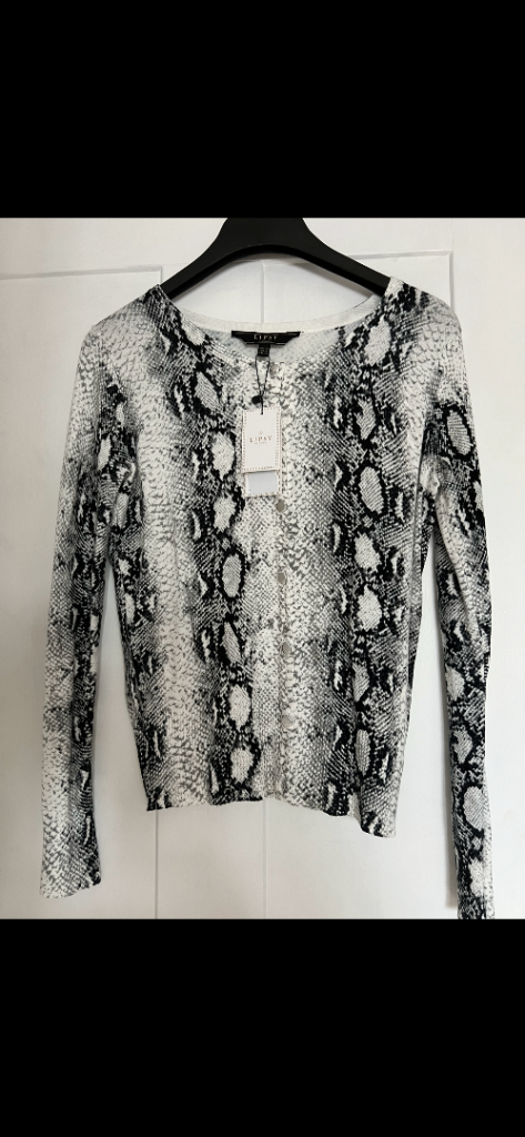 Snakeskin Print Cardigan – Brand New with Tags