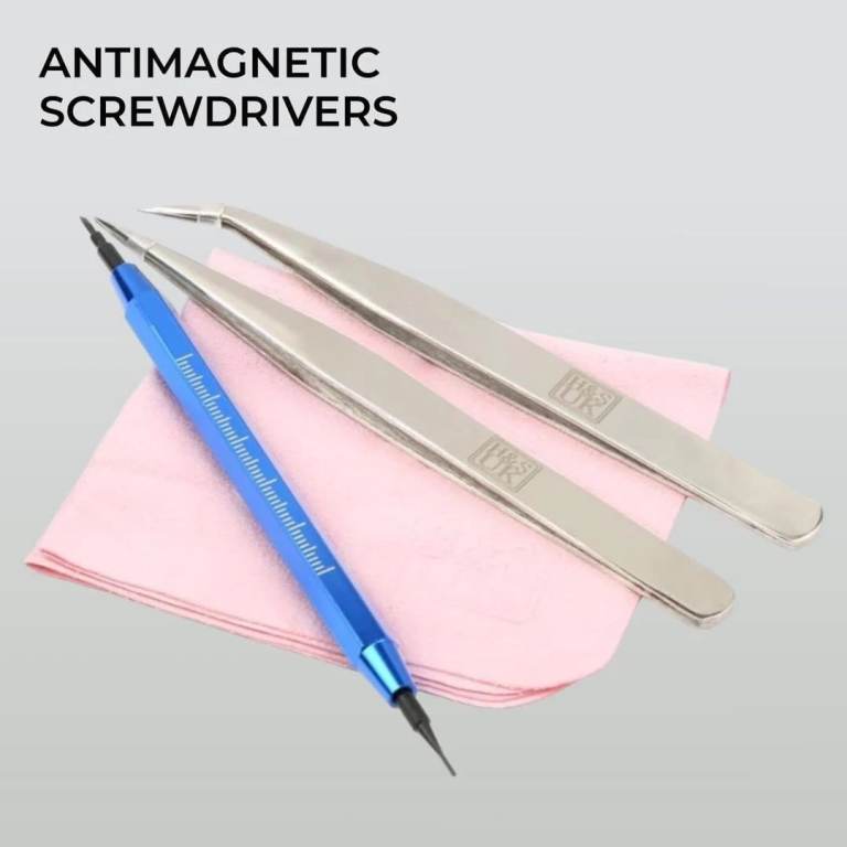 H&S 147pcs Watch Repair Tool Kit Strap Link Pin Removal Adjustment Tool Kit Back