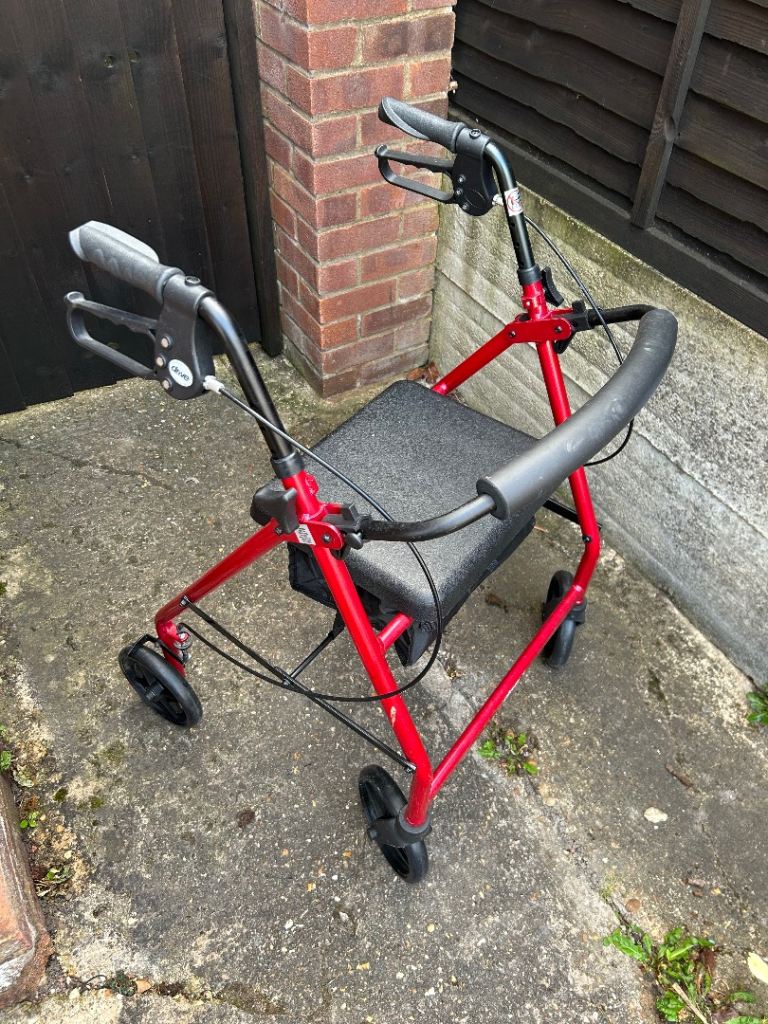 Drive Rollator Walker R8BL-61, Seat, 4 Wheel, Foldable