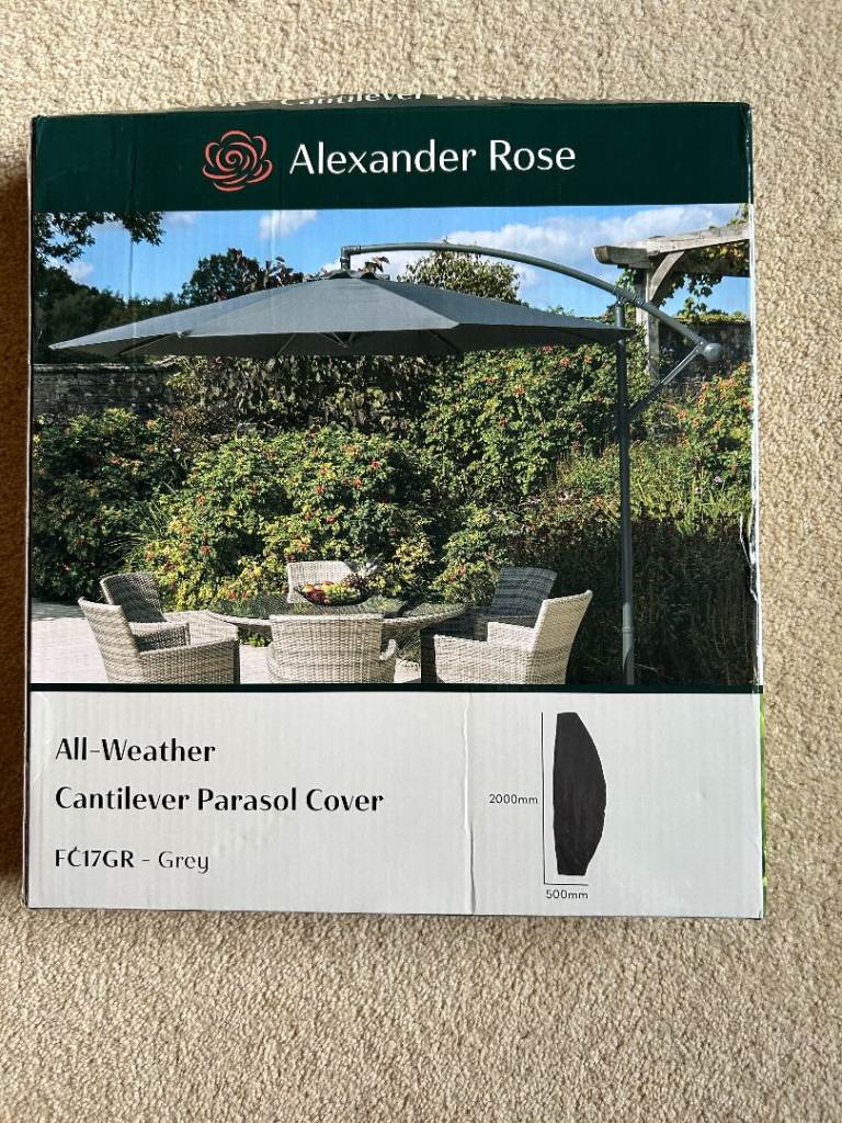 Alexander Rose All-Weather Cantilever Parasol Cover. Grey