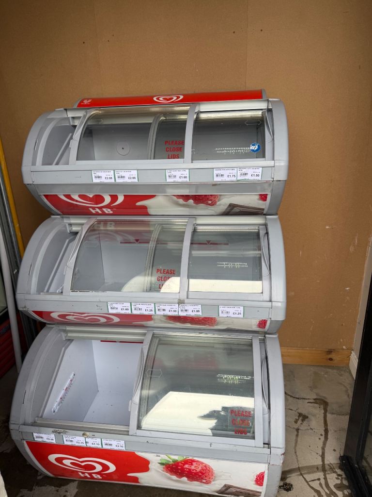 Walls Ice Cream Display Freezers – Good Condition, Unilever Branded