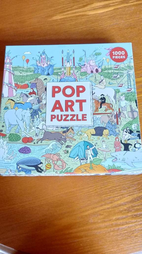 "Pop Art" 1000 piece jigsaw puzzle with large reference poster.