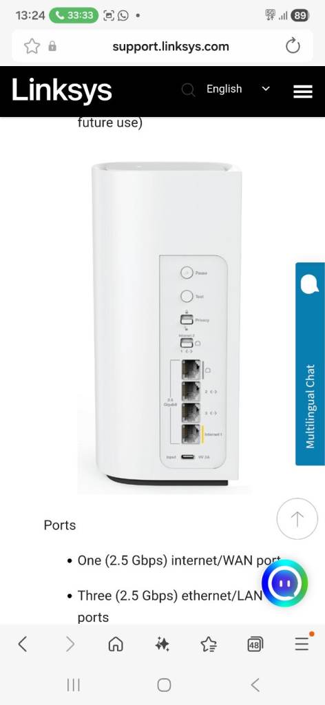 Linksys BE5000 WIFI 7 Pinnacle 2.0 Mesh Router | in Romford, London ...