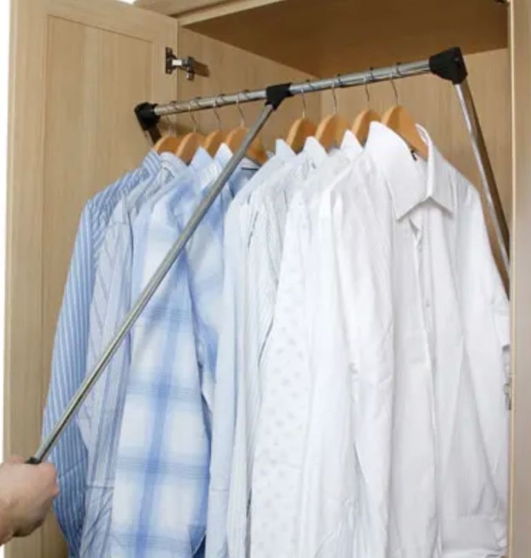 2 Wardrobe Rails Double Pull Down Wardrobe Lift Heavy Duty Soft Close