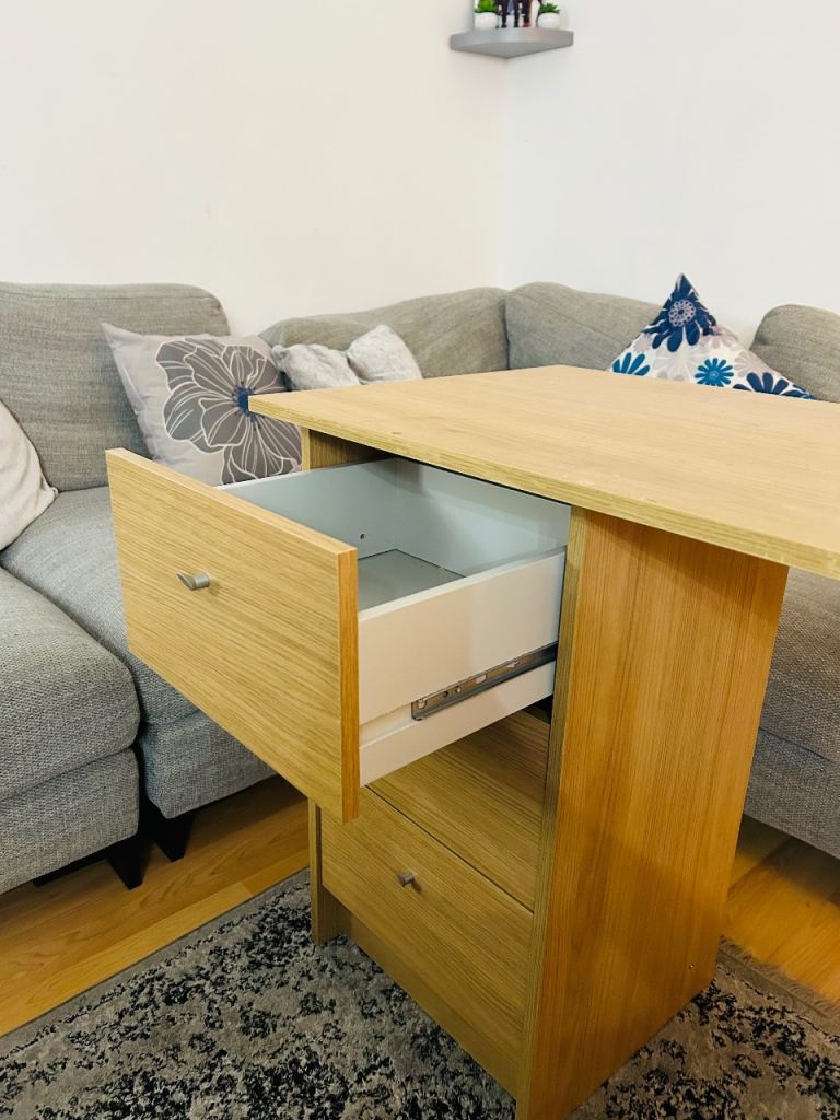 Desk birch perfect condition free delivery depending on location!!