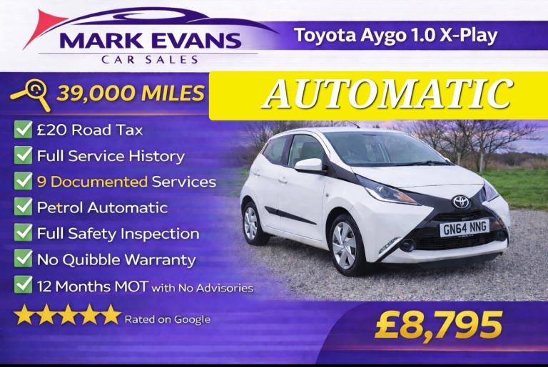 2014 Toyota AYGO 1.0 VVT-i X-Play 5dr x-shift HATCHBACK Petrol Manual