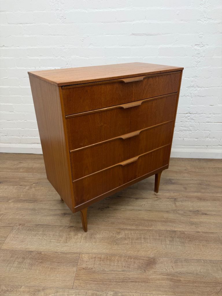 Teak mid century Tallboy chest of drawers by Austinsuite 