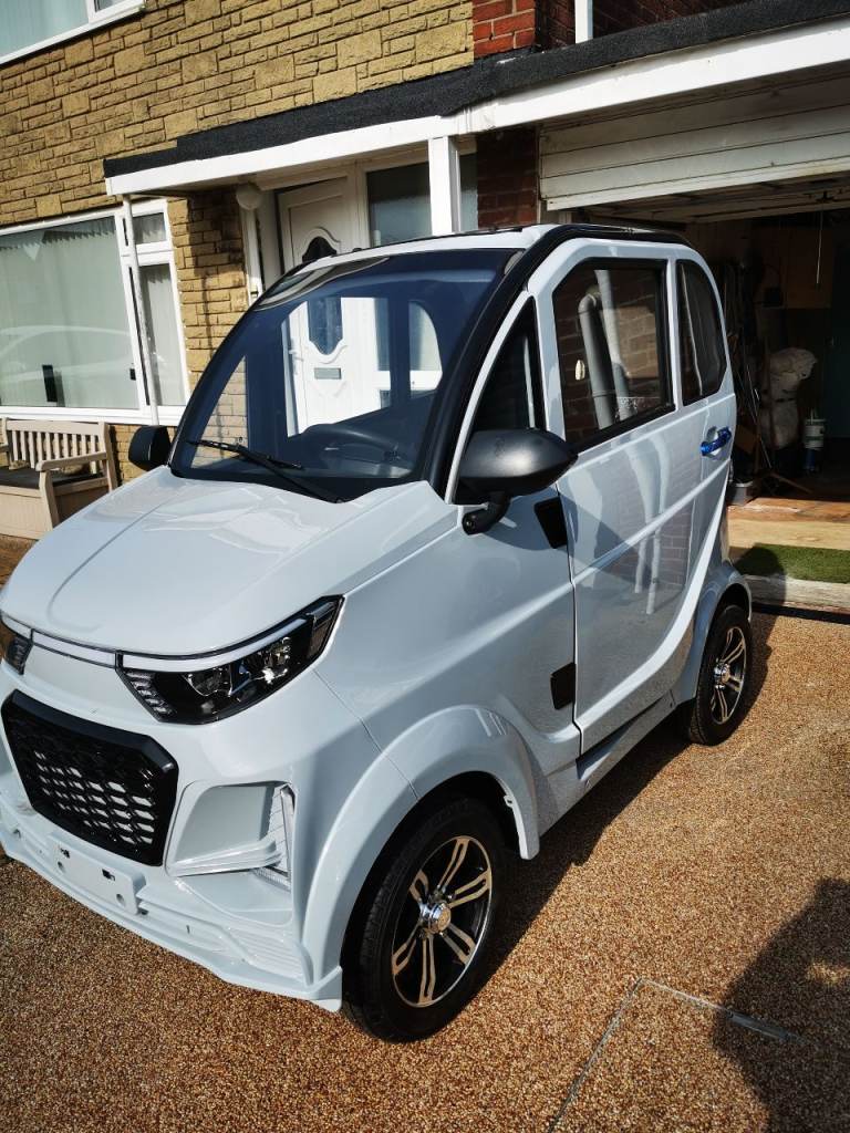 New Light Grey Electric Mobility Scooter Cabin Car