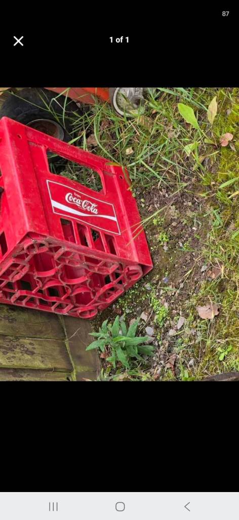 Red Coca-Cola Plastic Crate - Used Condition