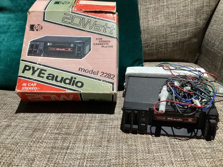 Car stereo cassette player.