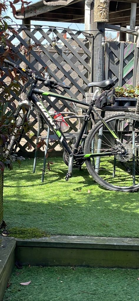 Giant Hybrid Bike – Black and Green, Good Condition