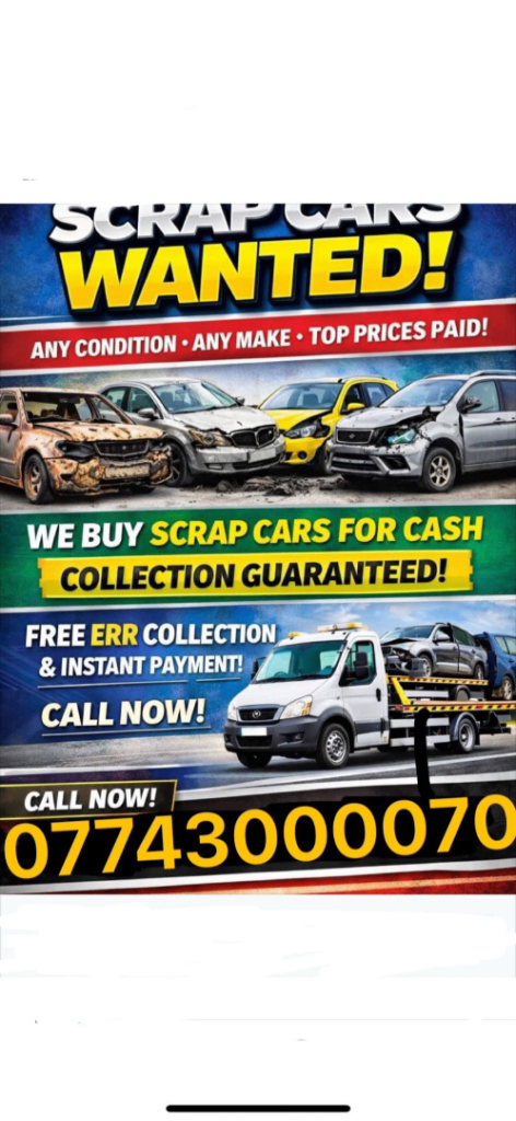 Huddersfield scrap vehicle buyer always 
