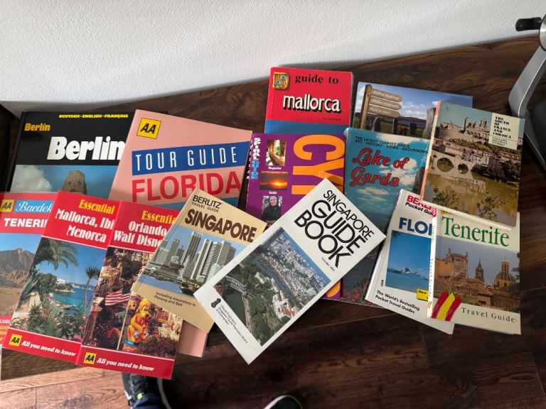 Vintage Travel Guide & Map Collection Job Lot AA Berlitz OS Scotland Europe Walking