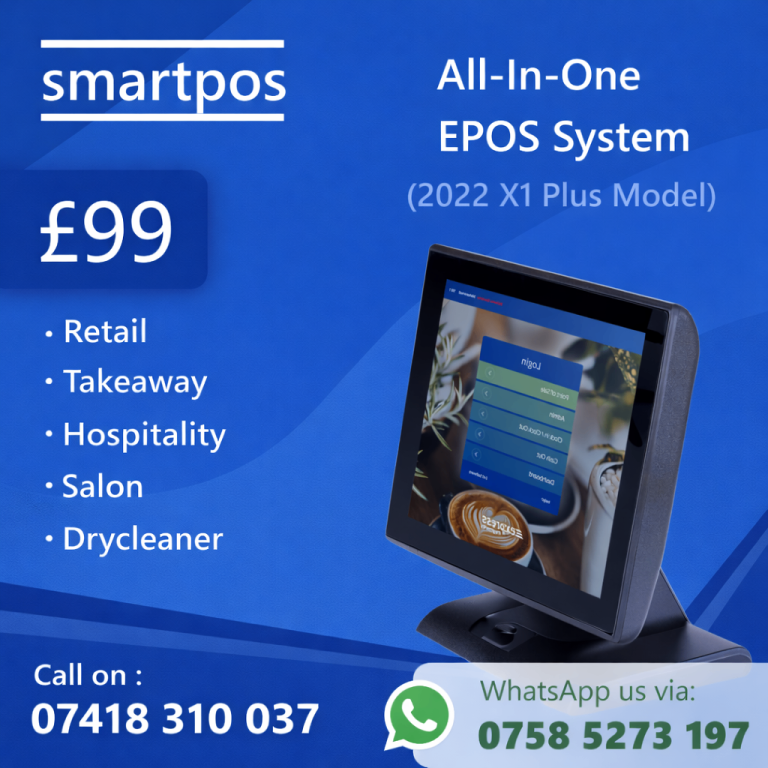15” NEW EPOS System Retail Hospitality Salon Takeaway Restaurant With Software