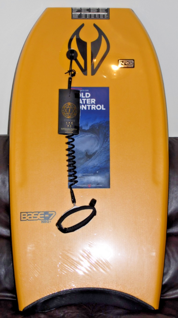 THRASH NRG+ BASE 7 YELLOW 41 BODYBOARD and BOARD CARRIER with COLD WATER CONTROL