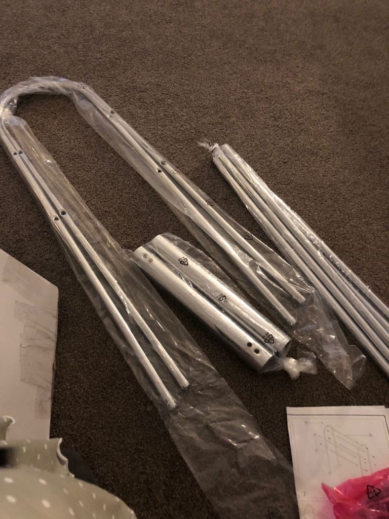 Brand new silver towel rail 