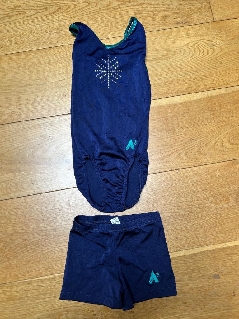 Richmond Gymnastics Association leotard and shorts 