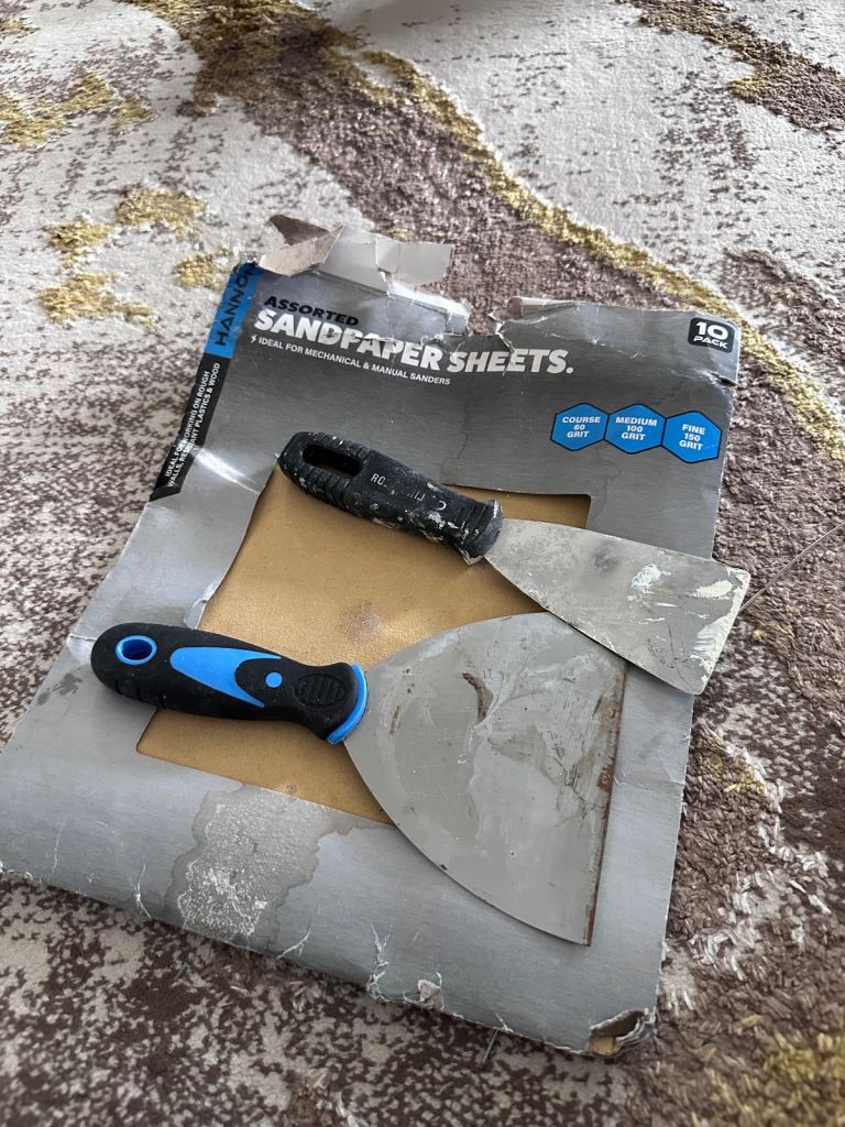 image for Sandpaper Sheets + Scraper Tools (Used)