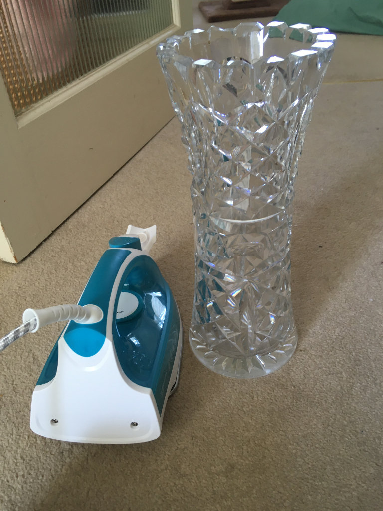 Thick Heavy Solid Crystal tall Vase