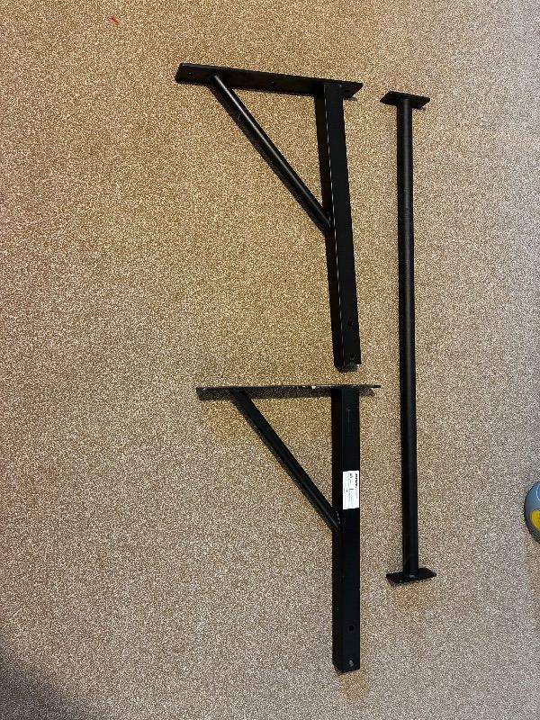 Black Wall-Mounted Pull-Up Bar / Chin-Up Bar - Good Condition