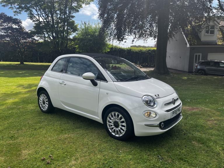 FIAT 500C CONVERTABLE 1.2 LOUNGE,WHITE,HALF LEATHER,LOW MILES,FSH