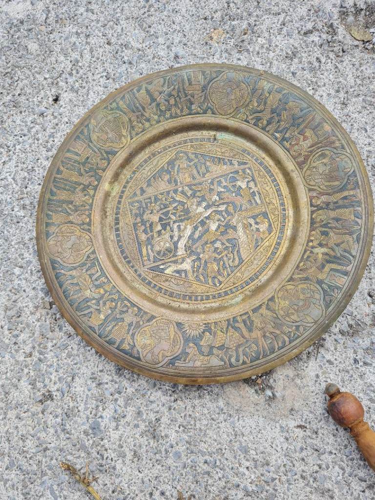 Brass plate wall art 