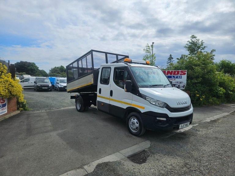 2017 ON 17 PLATE IVECO DAILY 35C12D CREW CAB CAGE TIPPER PICKUP ULEZ FREE ZONE