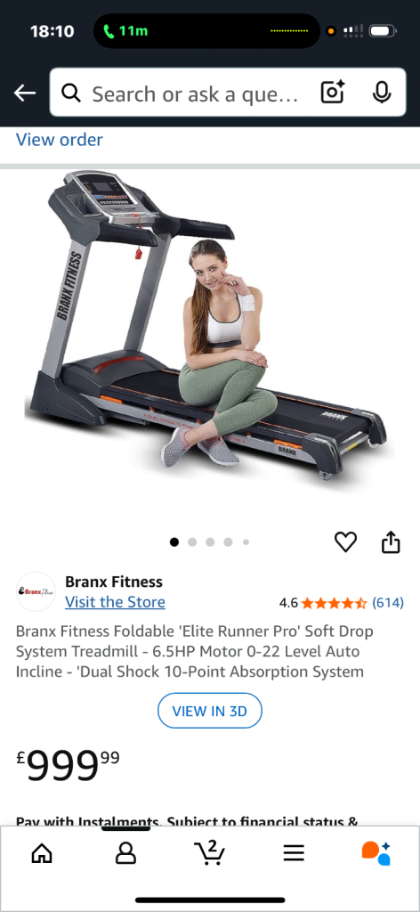 Branx treadmill rarely used 