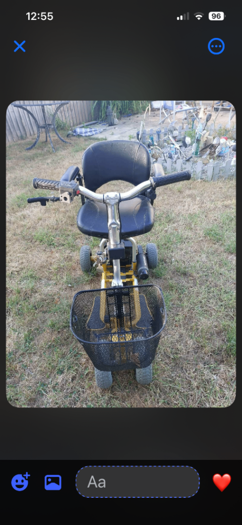 Yellow Mobility Scooter – Barely Used, Like New Condition!