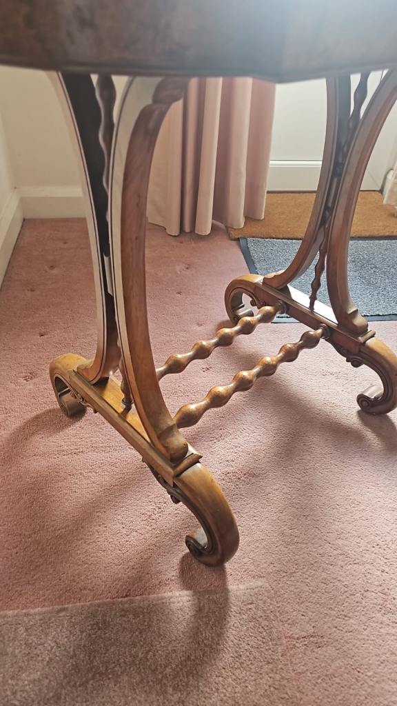 Victorian walnut games or writing table 